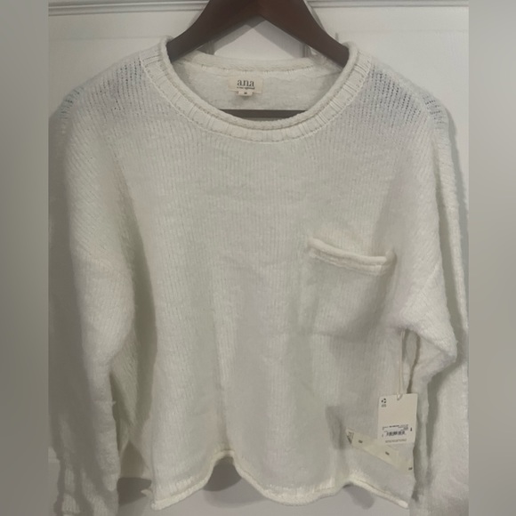 a.n.a Sweaters - Ana Women’s Crew Neck Cozy Sweater Winter White Size M. New with tag.
